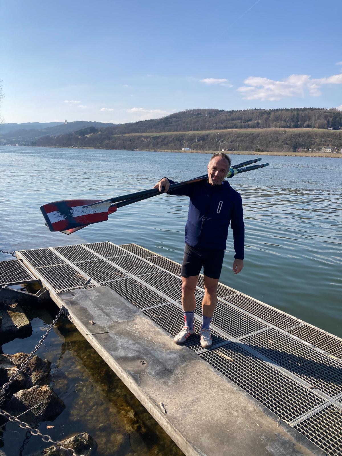 Am Steg des URV Pöchlarn an der Donau